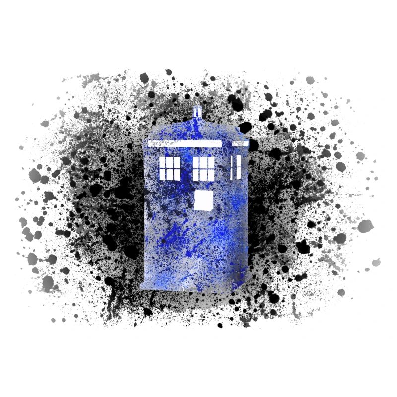 Tardis Paint Splatter