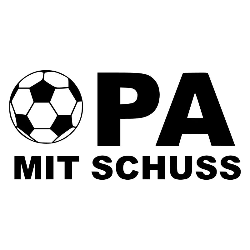 Fußball Opa mit Schuss
