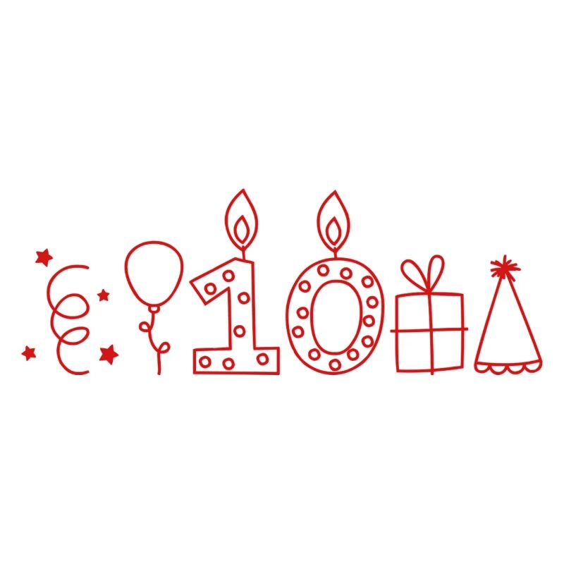 10 ans d'anniversaire - dix ans de joyeux anniversaire