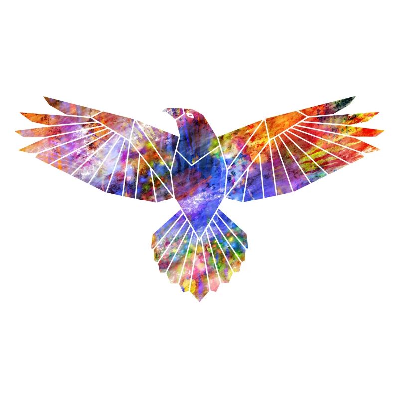 Eagle abstract geometric silhouette