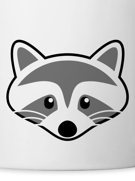 Cute raccoon head