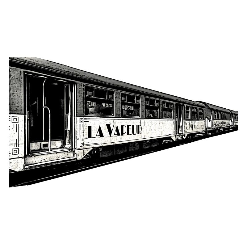 le vieux train wagons vapeur