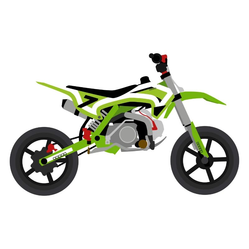 super Moto Vert Blanc
