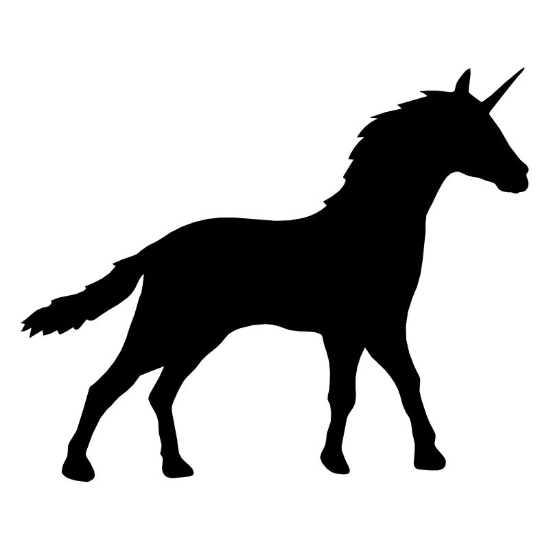Silhouette Unicorn Outline Shadow