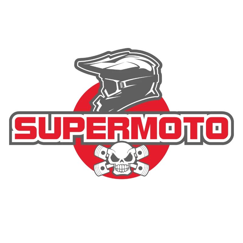 SUPER MOTO Monkey Helmet red