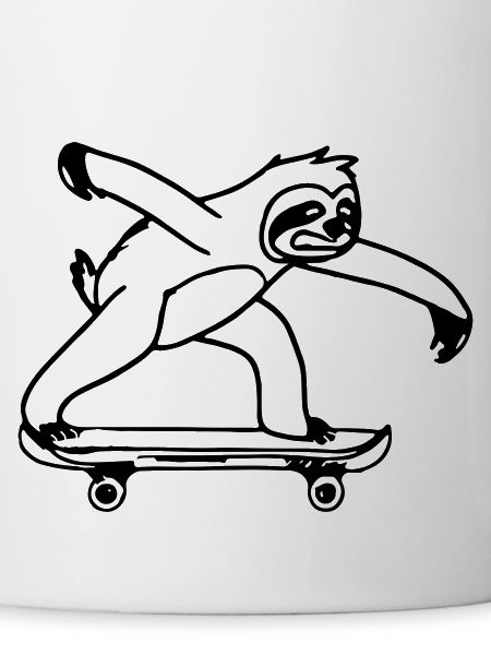 Sloth Skateboard Funny Gift Idea