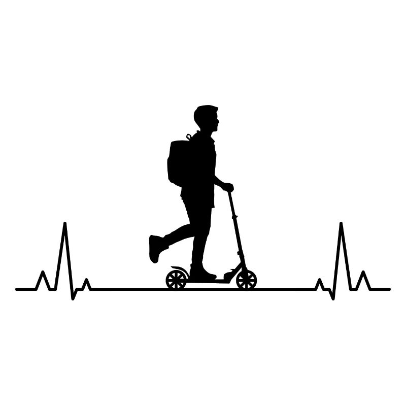 Conducteur de scooter électrique E-Scooter Heartbeat Pulse