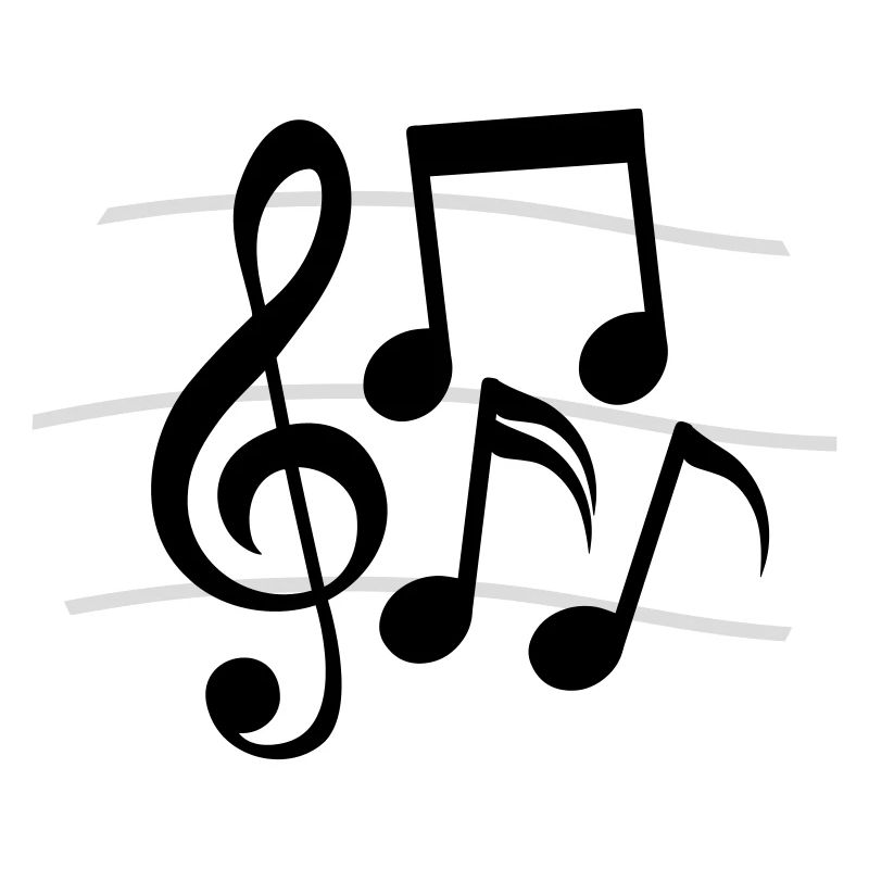 Lignes Notes de musique clef