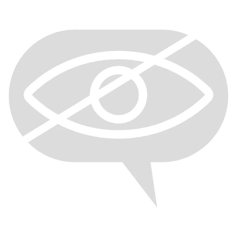 Forbidden to look at eye speech bubble