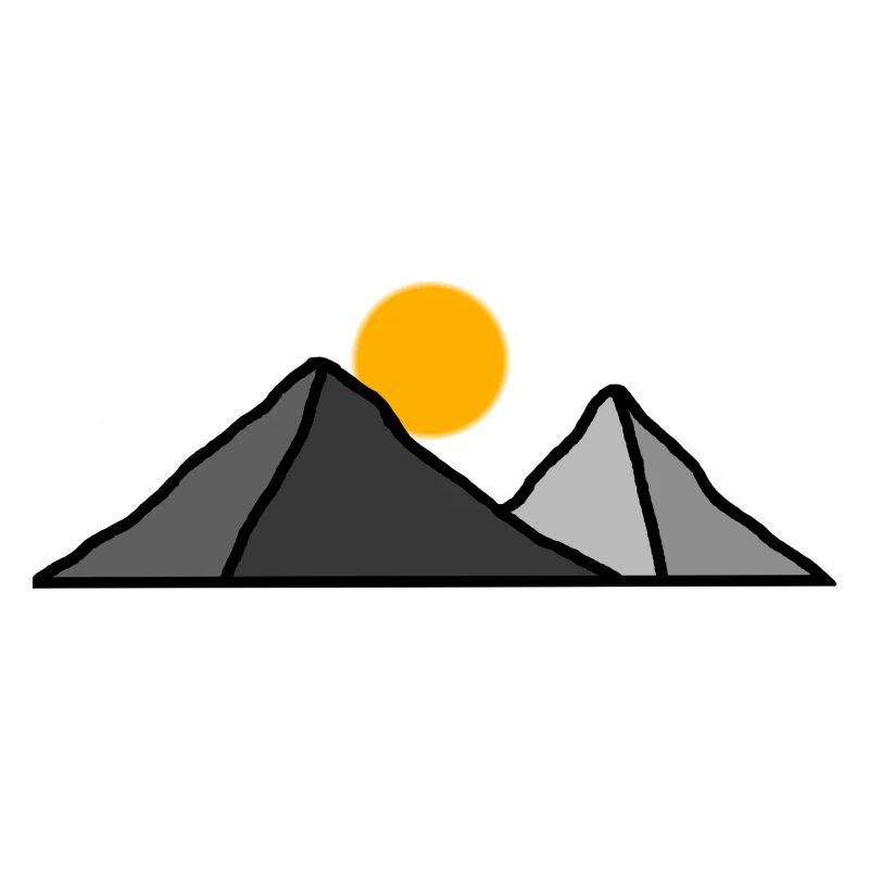 Berggipfel unter der Sonne
