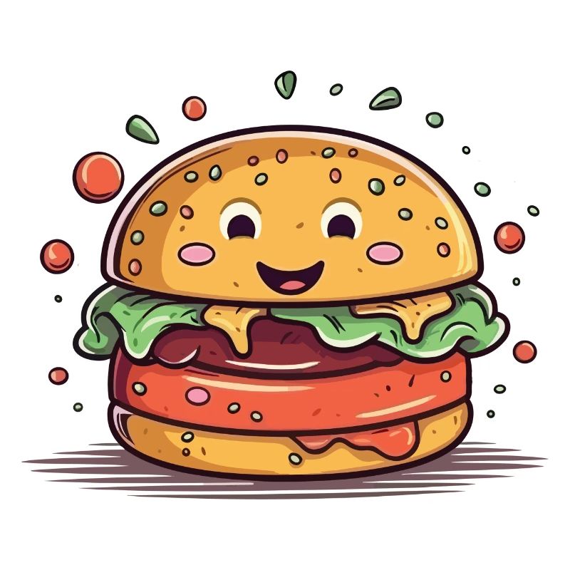 Un burger au visage