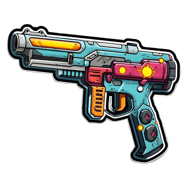 Space weapons in graffiti style