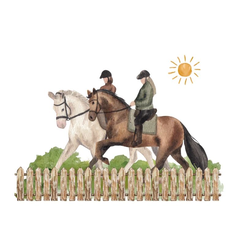 Balade à cheval avec un ami.