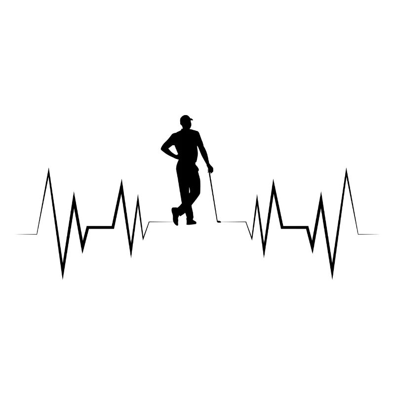 Heartbeat Golf Silhouette