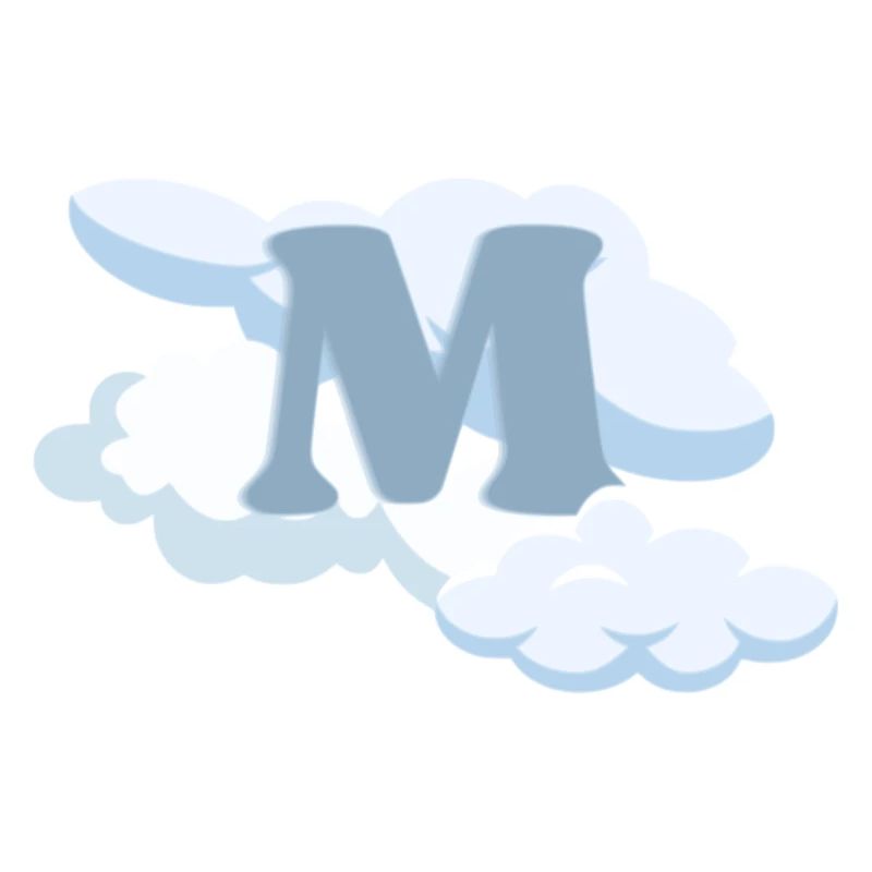 Blauer Buchstabe M