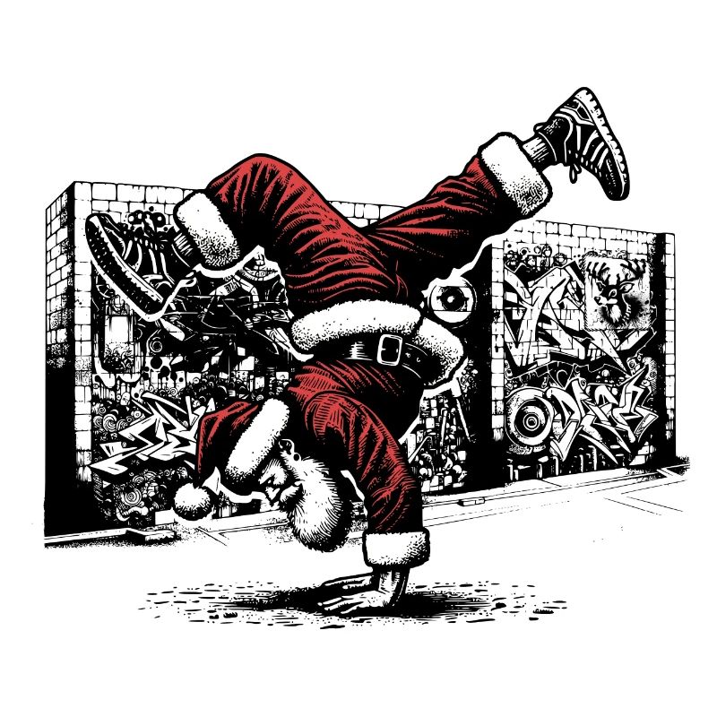 Breakdance Santa