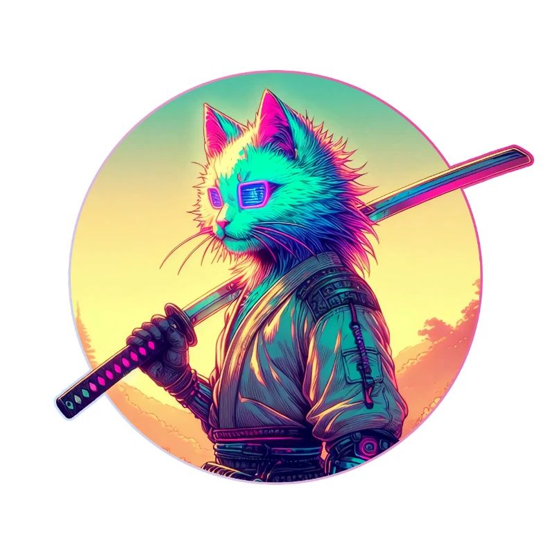 Cyberpunk Chat Samouraï Anime