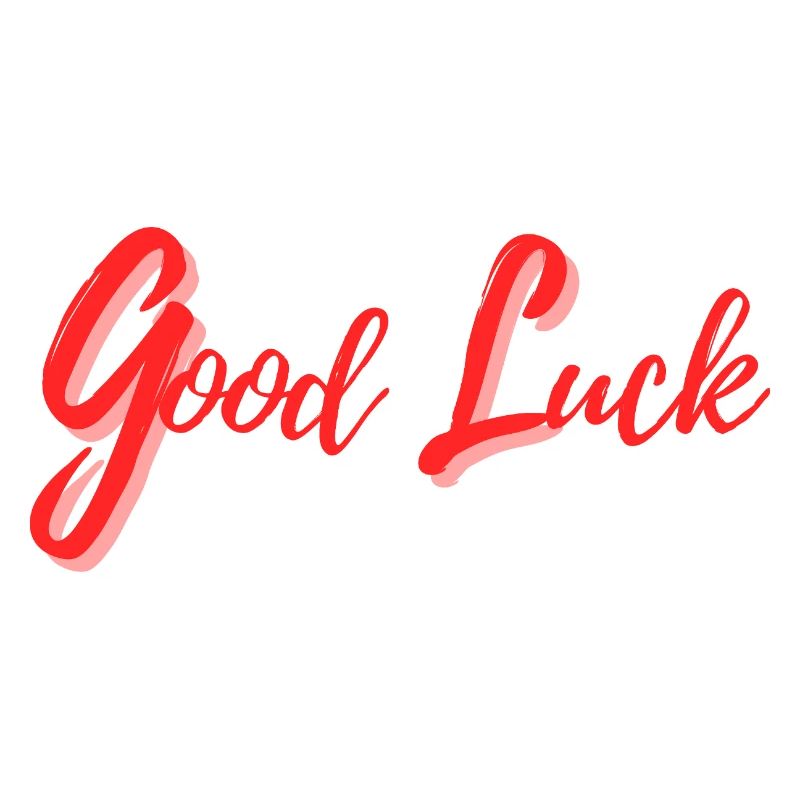 Good Luck Design in Calligraphic Style