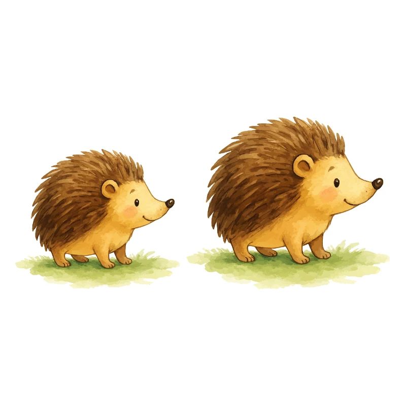 Cute hedgehogs for children's clothes