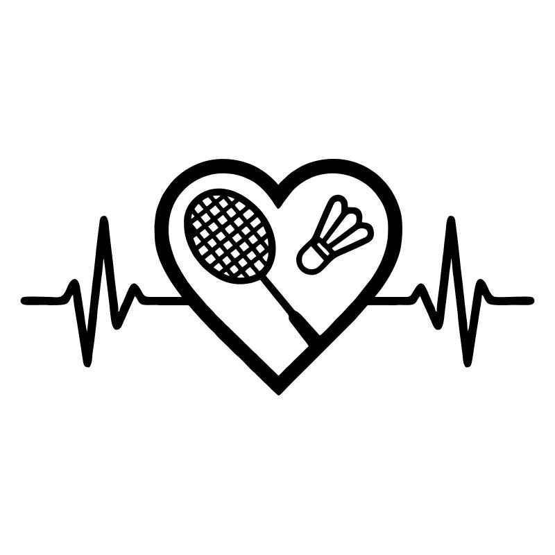 Herz + Badminton – Badminton Leidenschaft