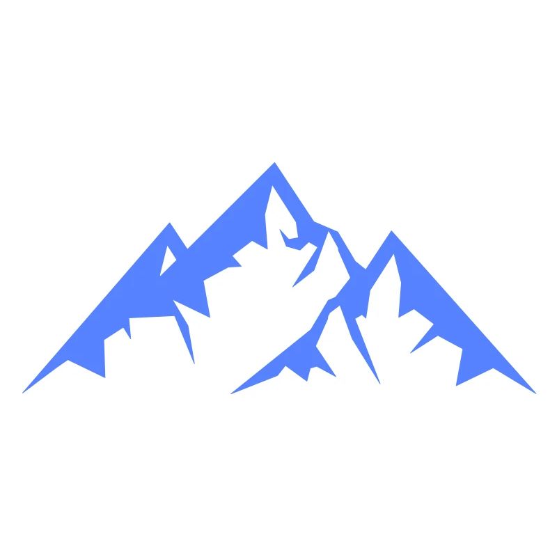 Blue mountain silhouette