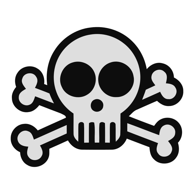 Crâne et os croisés de pirate