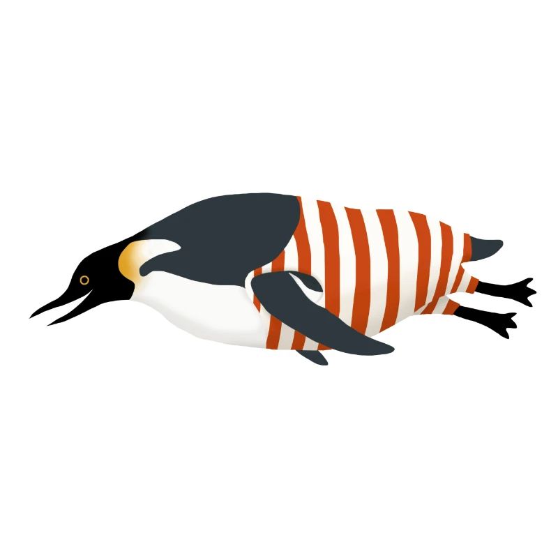 Pinguin im Badeanzug