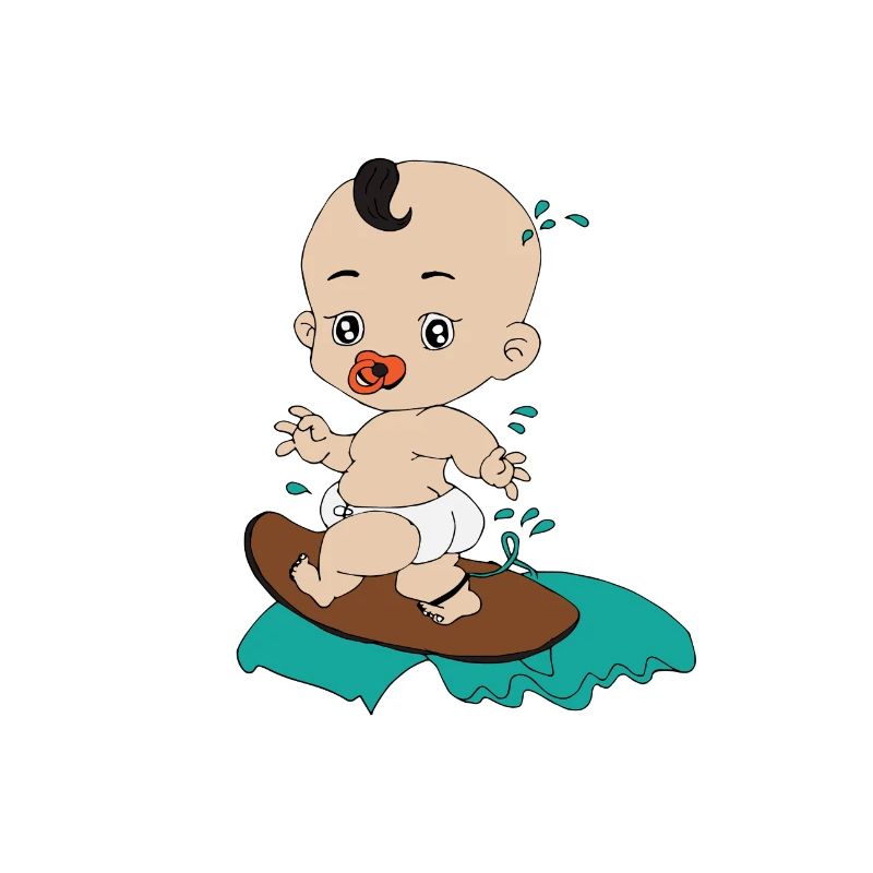 Bébé surfe