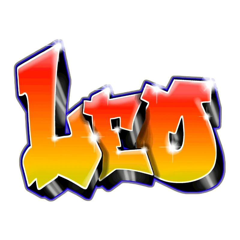 Leo Graffiti rouge Jaune