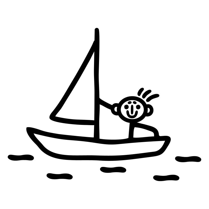 Sail stick figure