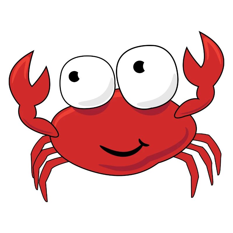 Crab with googly eyes