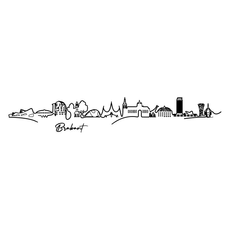 Skyline Brabant - BLACK (Multi Color Vector)
