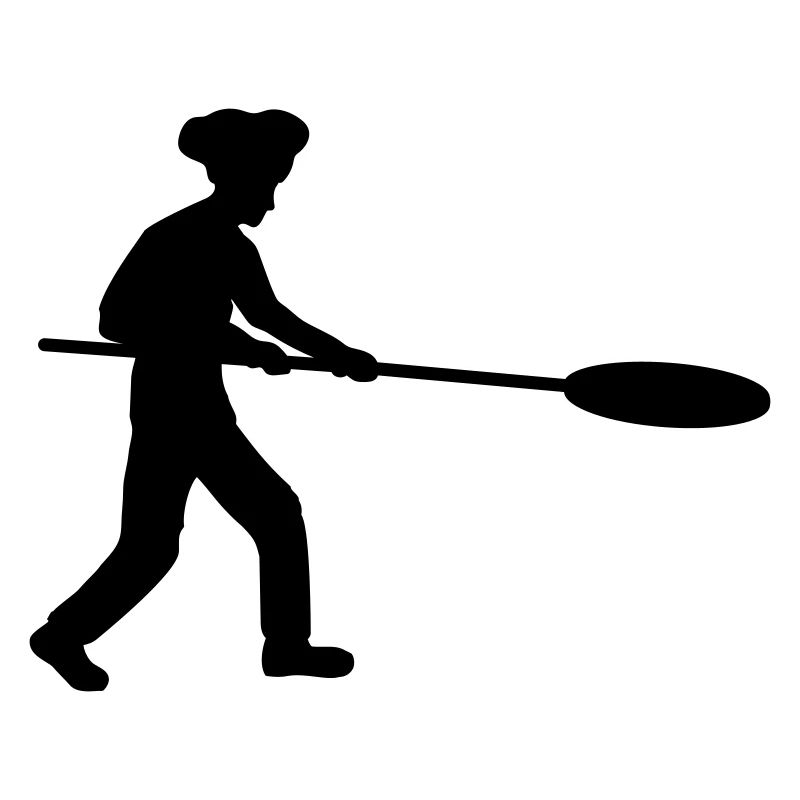 Pizza Pusher Pizza Baker Silhouette