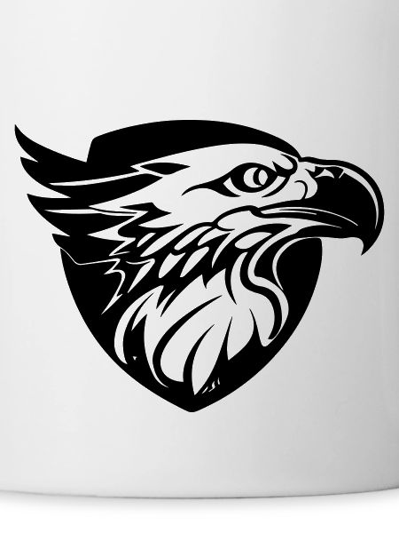 Eagle's head in profile