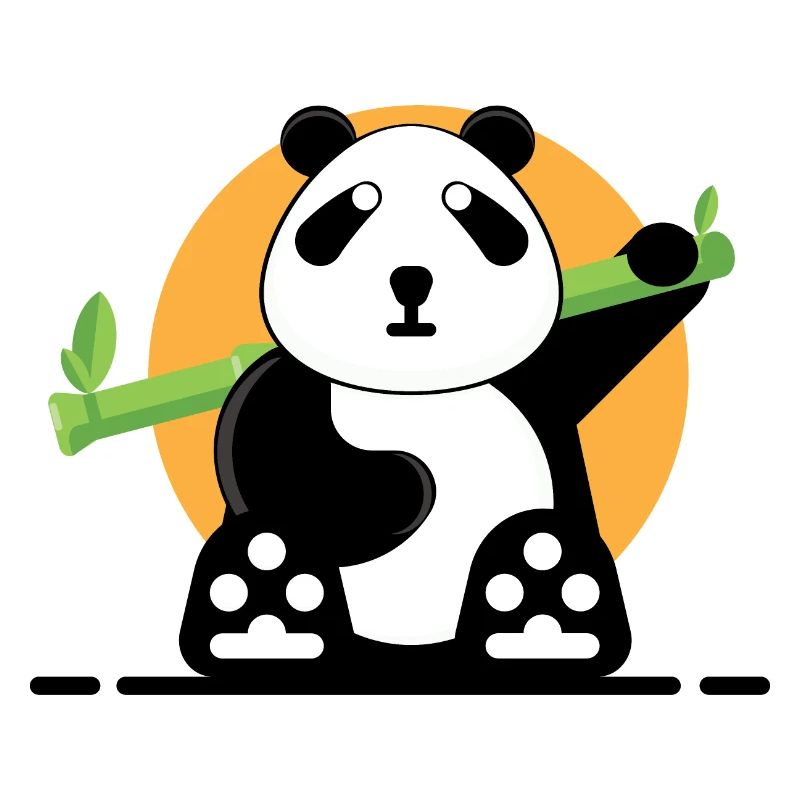 Panda en forêt.