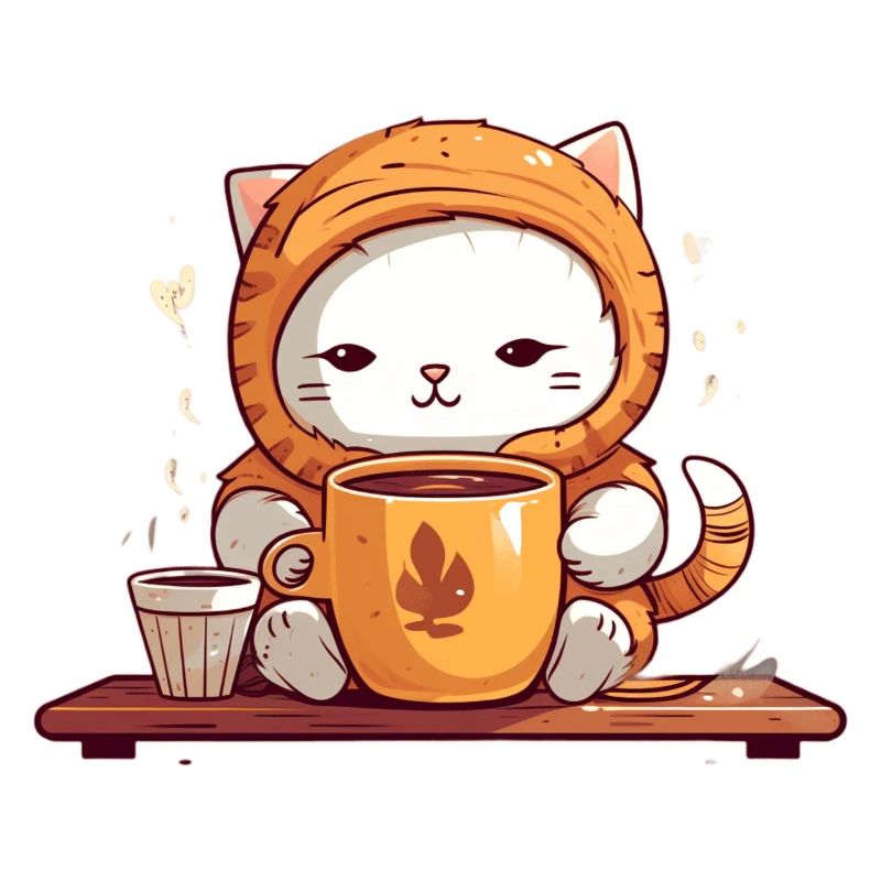 Chat de café
