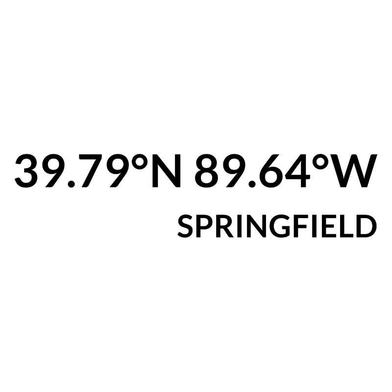 Coordonnées Springfield, Illinois, États-Unis