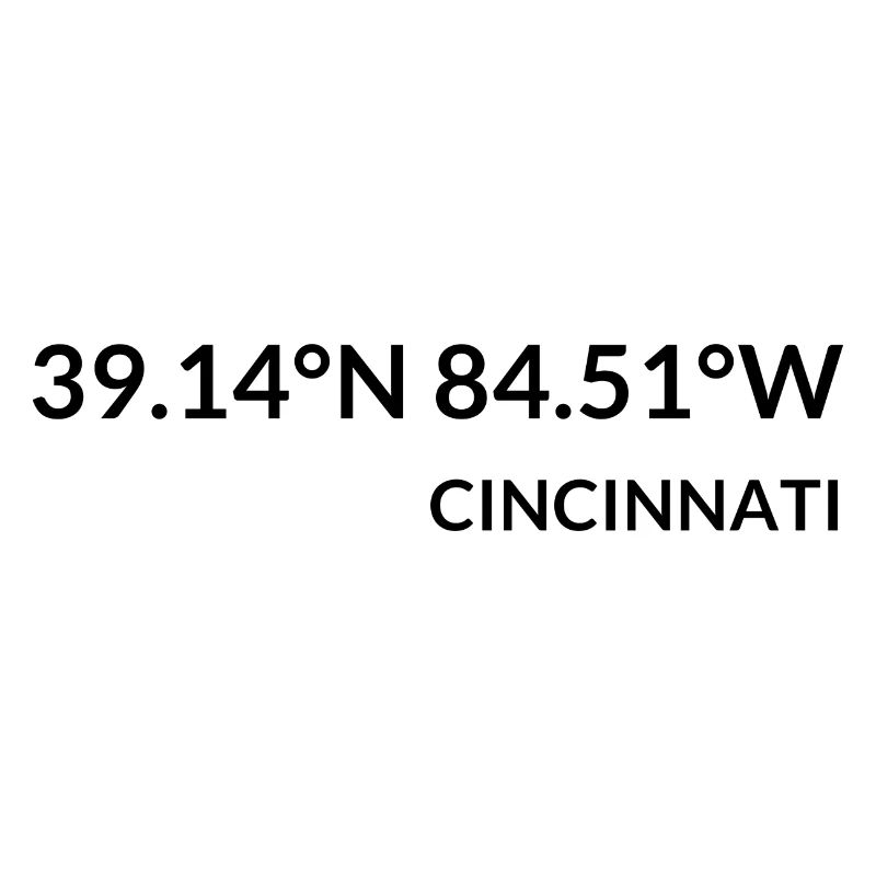 Cincinnati, Ohio, USA Coordinates
