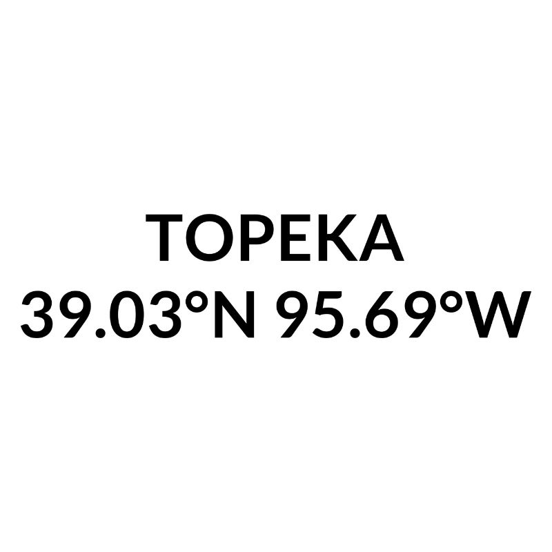 Topeka, Kansas, USA Coordinates