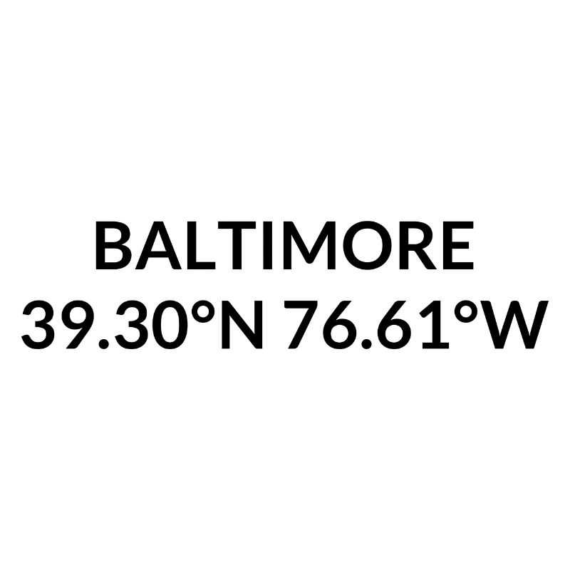 Baltimore, Maryland, USA Coordinates