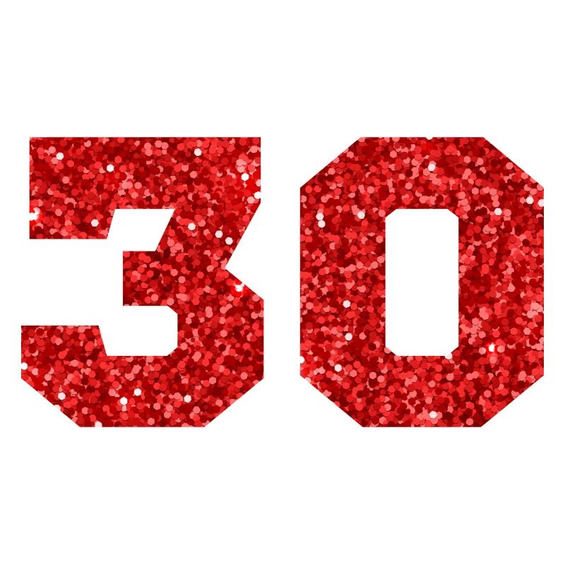 Nummer 30 Roter Glitzer - 30-jähriges Jubiläum