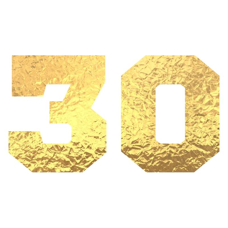 Nummer 30 Gold Glitter - 30-jähriges Jubiläum