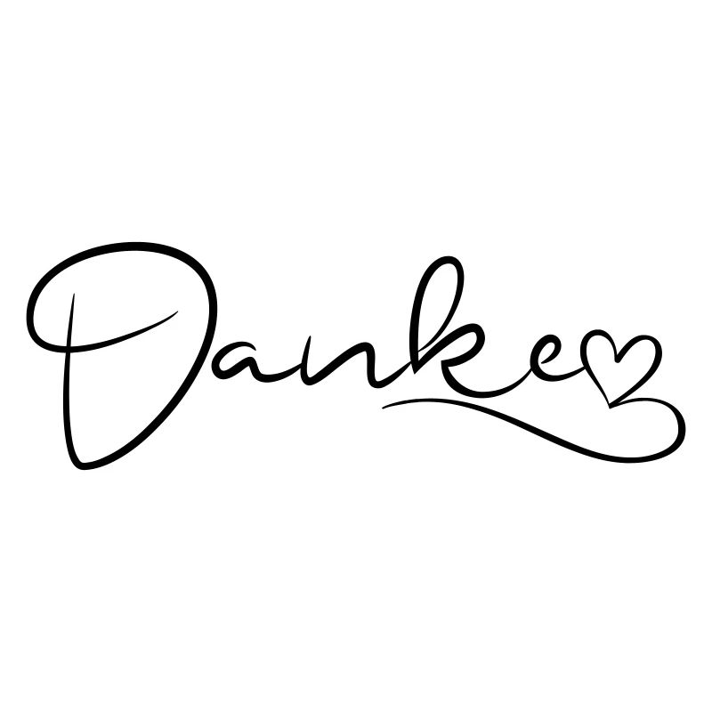 Danke Schrift mit Herz