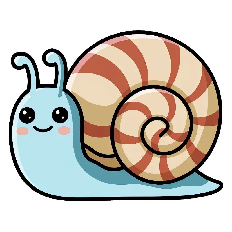 Escargot mignon Kawaii