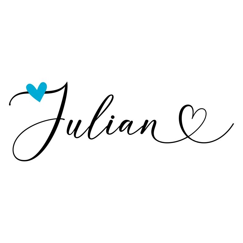 Julian Last name First name Calligraphy heart