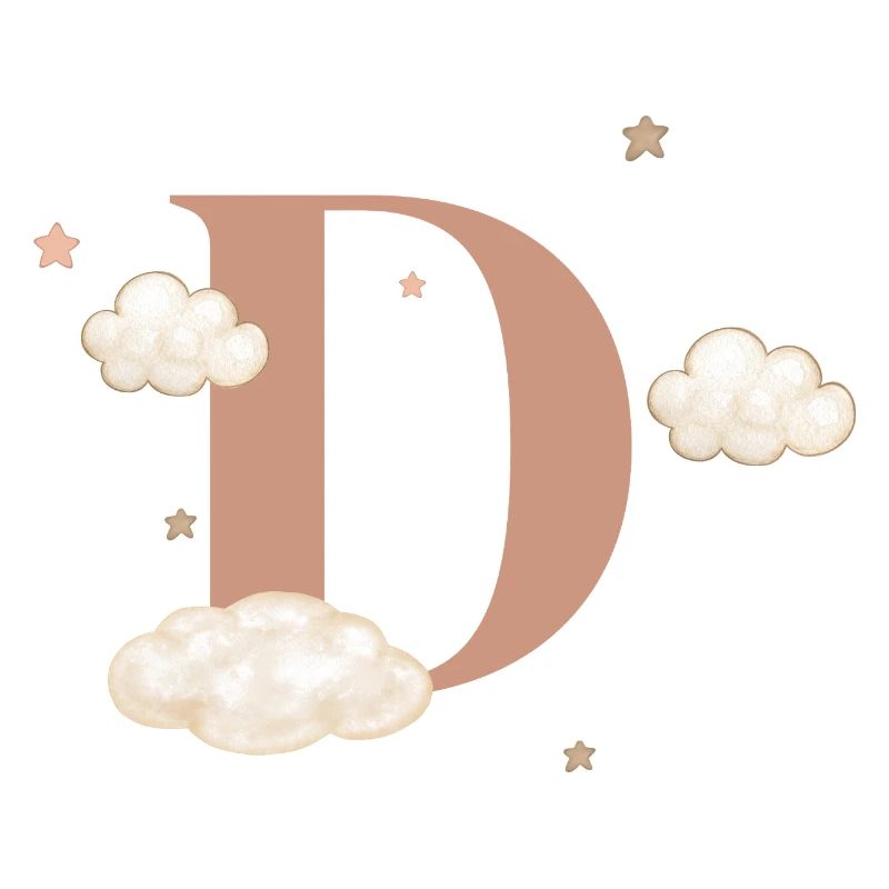 Lettre d nuages étoiles