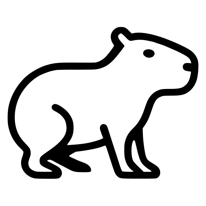 Logo minimaliste Capybara