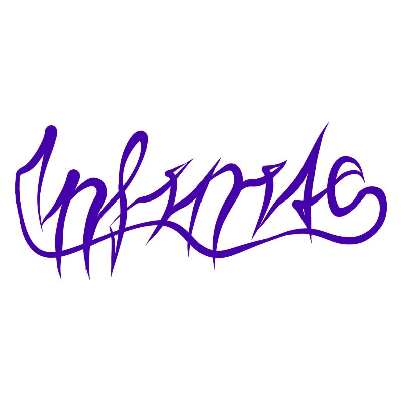 Lila Graffiti Schriftzug Muster
