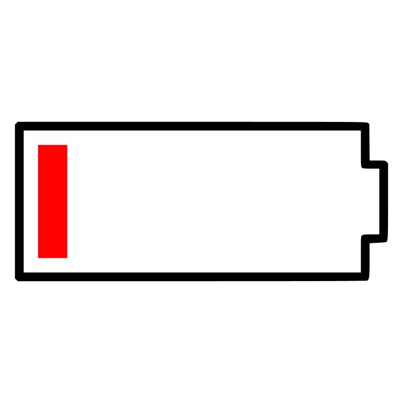 Icône de batterie vide | Drôle de déclaration pour fatigué