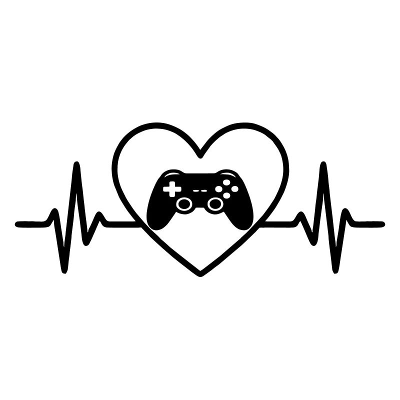 Video Game Controller Heart Gamer